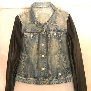 Talula jean and faux leather jacket